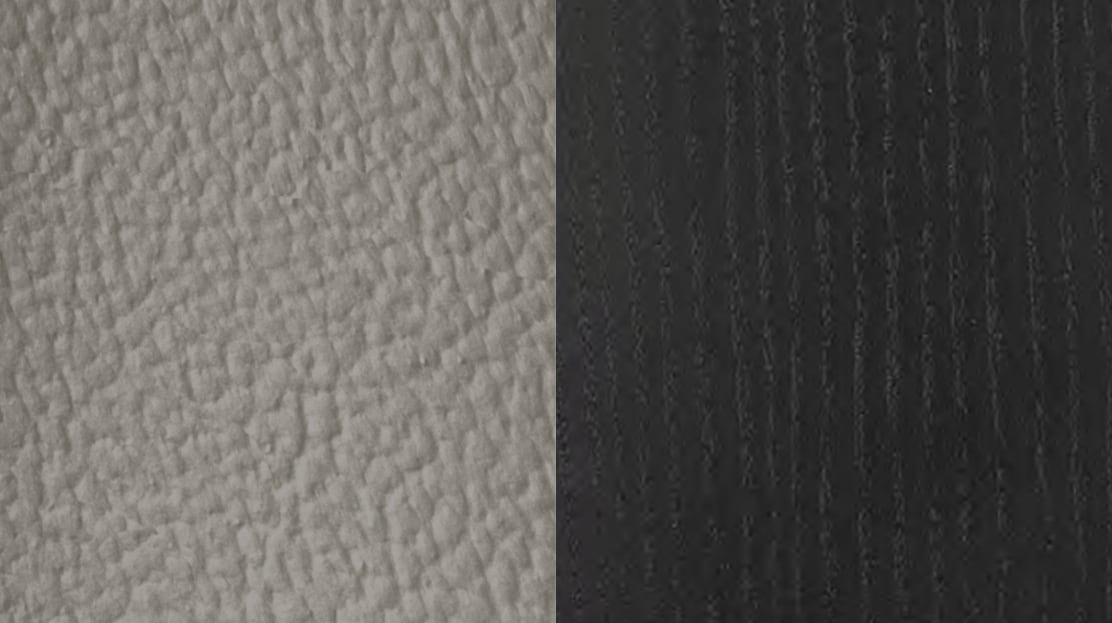 Stone Leather / Black Open Pore Wood Interior Trim Accents